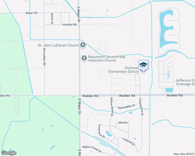 map of restaurants, bars, coffee shops, grocery stores, and more near 8197 Quail Hollow Drive in Beaumont