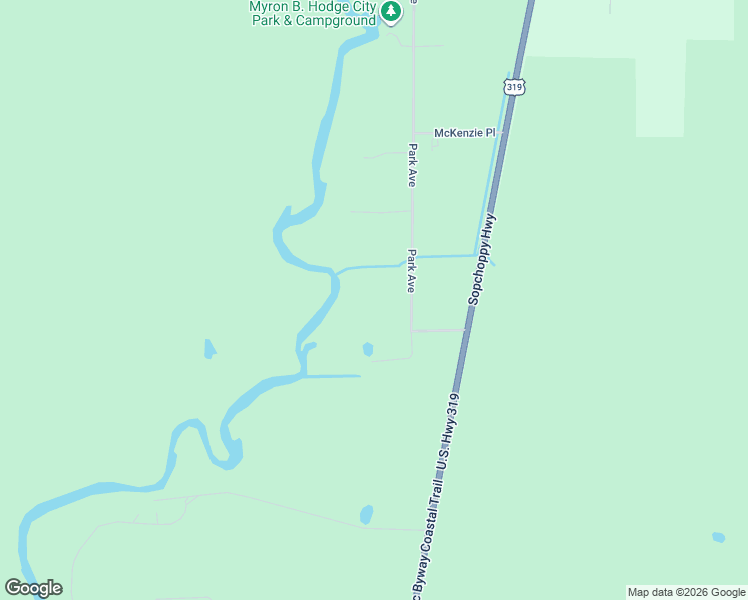 map of restaurants, bars, coffee shops, grocery stores, and more near Maleah Lane in Wakulla County