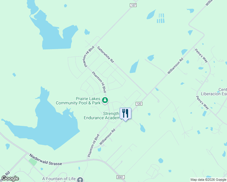 map of restaurants, bars, coffee shops, grocery stores, and more near 5195 Satterwhite Road in Kyle