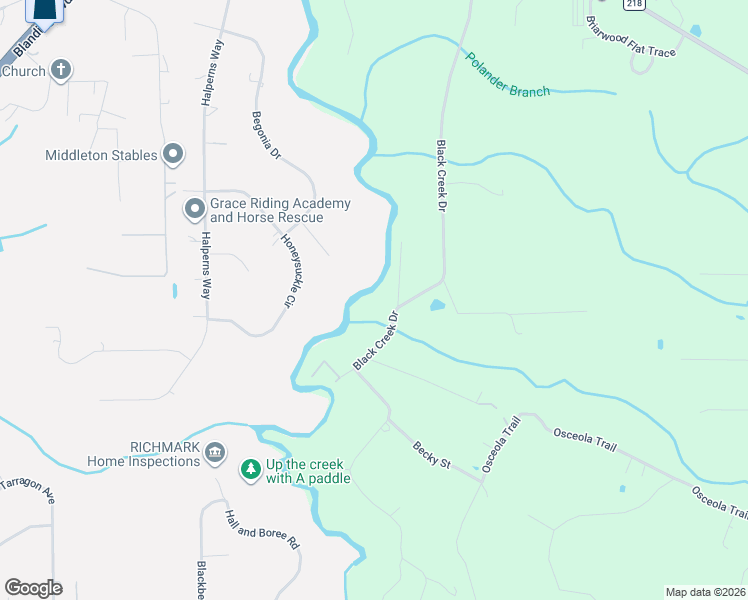 map of restaurants, bars, coffee shops, grocery stores, and more near 2893 Creek Street in Middleburg