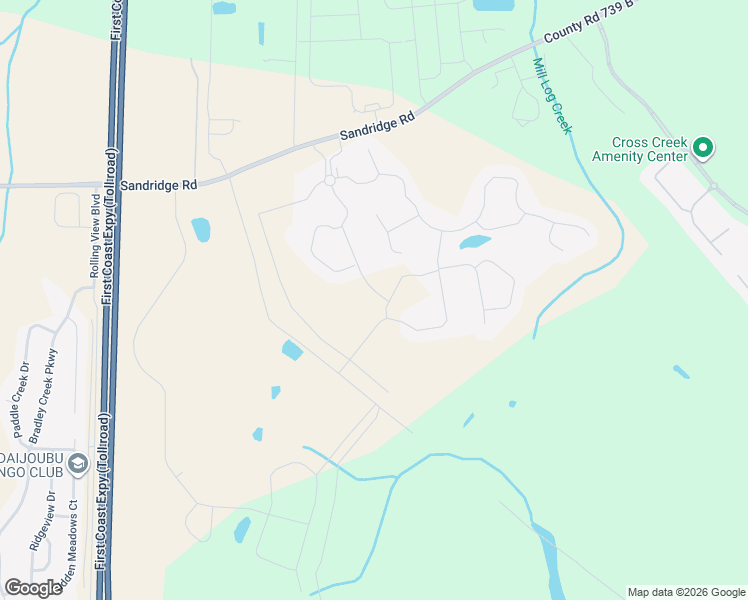 map of restaurants, bars, coffee shops, grocery stores, and more near 2915 Feed Mill Road in Green Cove Springs