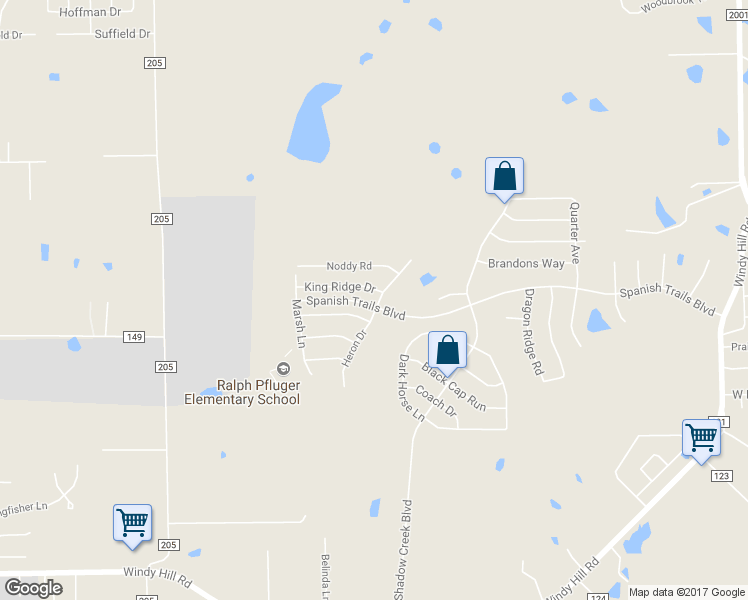 map of restaurants, bars, coffee shops, grocery stores, and more near 5846 Heron Drive in Buda