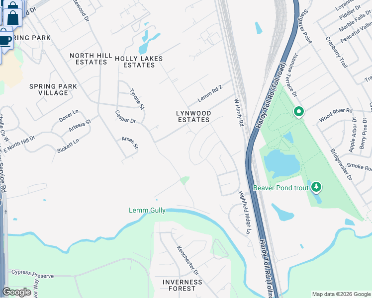map of restaurants, bars, coffee shops, grocery stores, and more near 22839 Jetty Manor Lane in Spring