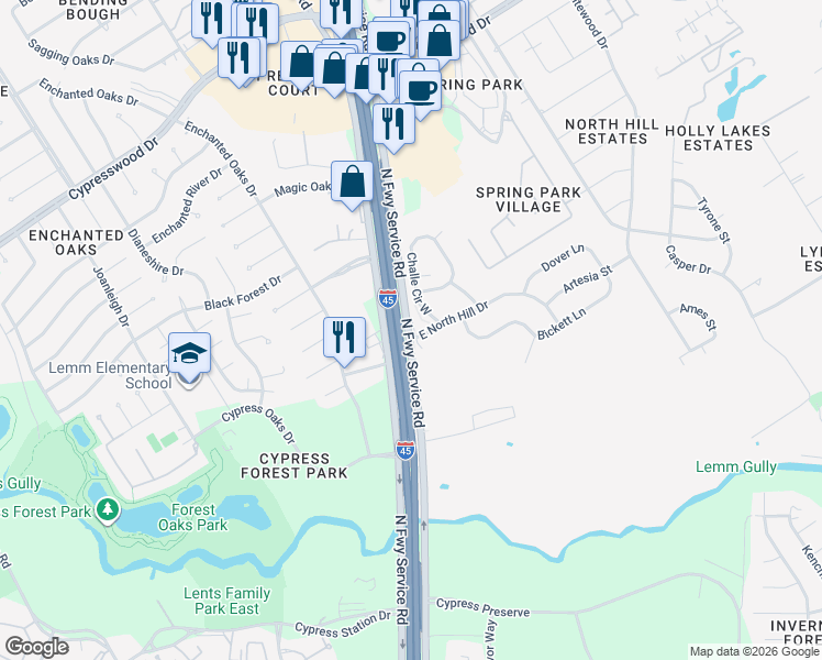 map of restaurants, bars, coffee shops, grocery stores, and more near in 