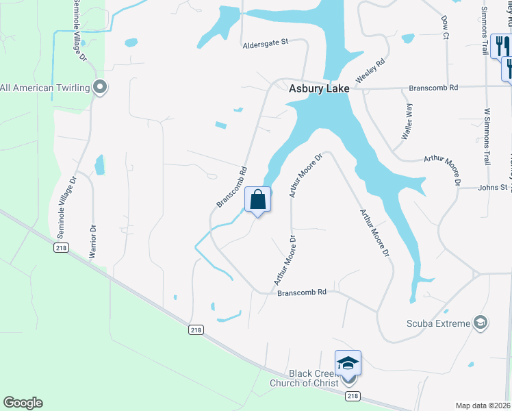 map of restaurants, bars, coffee shops, grocery stores, and more near 768 Hazelwood Court in Green Cove Springs