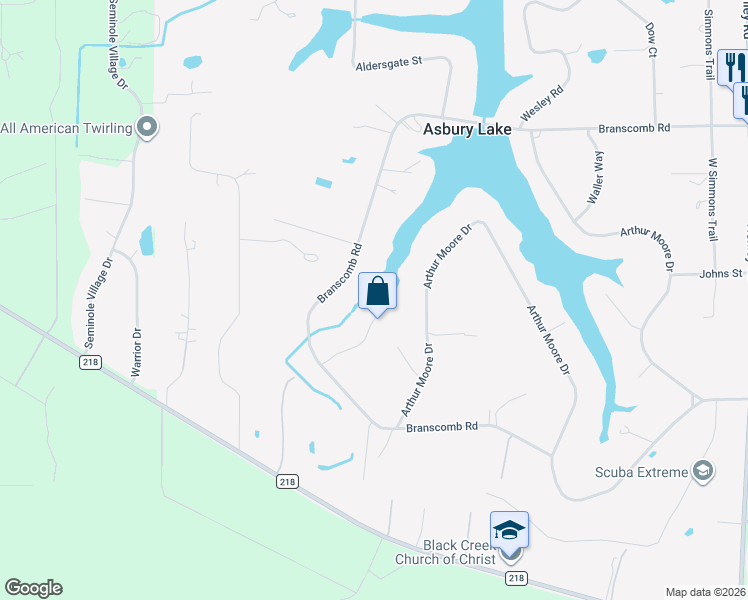 map of restaurants, bars, coffee shops, grocery stores, and more near 768 Hazelwood Court in Green Cove Springs