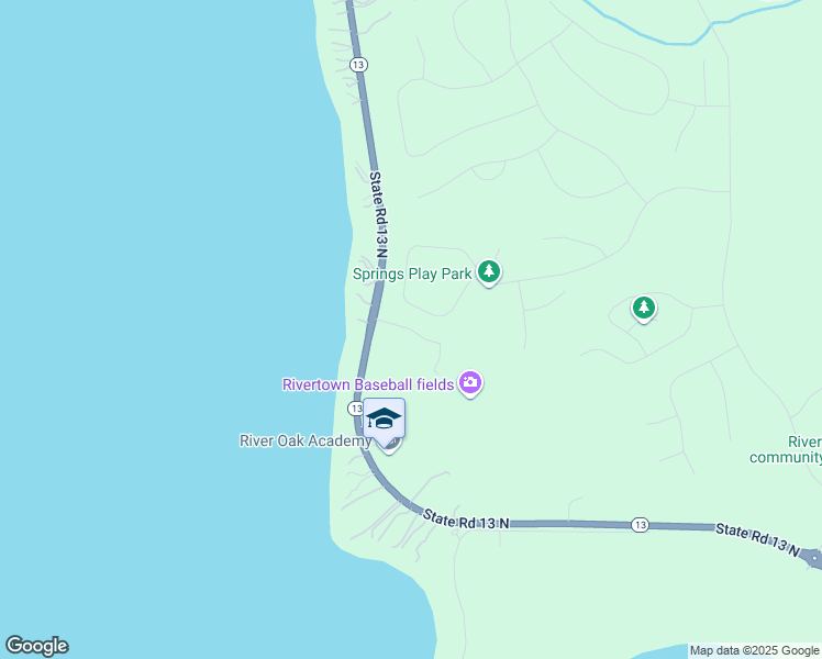 map of restaurants, bars, coffee shops, grocery stores, and more near Swamp Oak Trail in St. Johns County