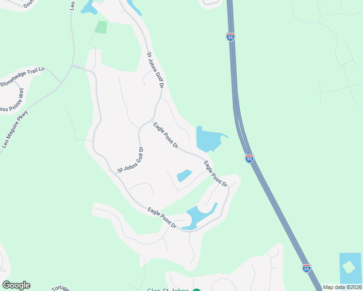 map of restaurants, bars, coffee shops, grocery stores, and more near 1582 Drury Court in St. Augustine