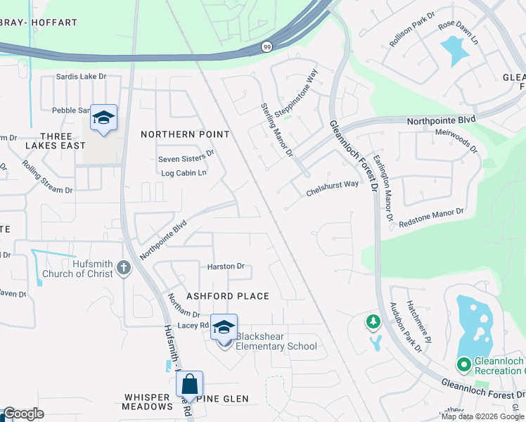 map of restaurants, bars, coffee shops, grocery stores, and more near 19242 Danphe Landing Court in Tomball