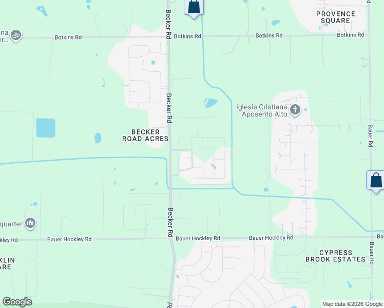 map of restaurants, bars, coffee shops, grocery stores, and more near 18434 Hilltop Climb Drive in Hockley