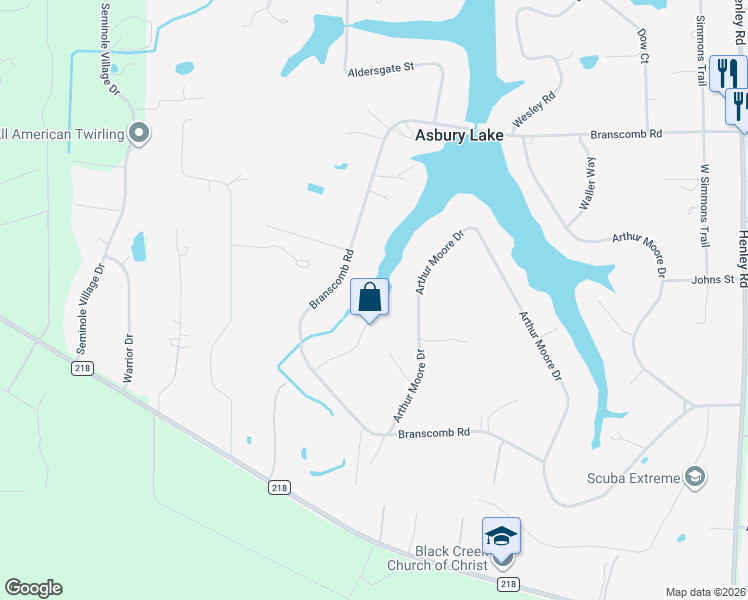 map of restaurants, bars, coffee shops, grocery stores, and more near 768 Hazelwood Court in Green Cove Springs