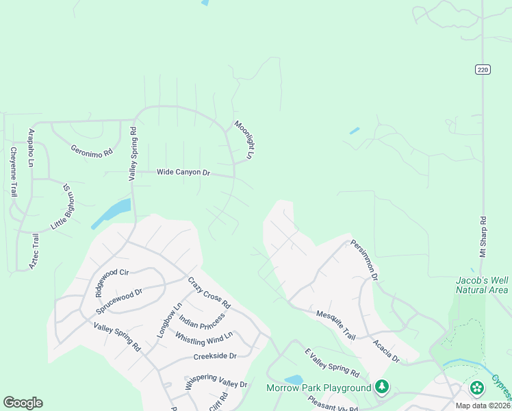 map of restaurants, bars, coffee shops, grocery stores, and more near 35 Meadow Oak Court in Wimberley