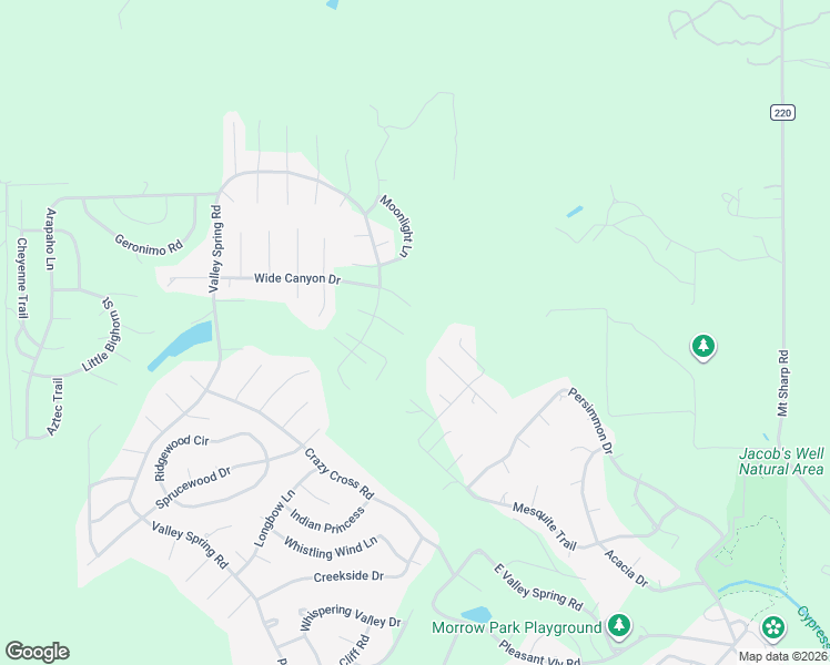 map of restaurants, bars, coffee shops, grocery stores, and more near 35 Meadow Oak Court in Wimberley