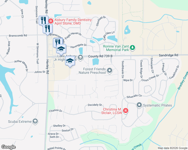 map of restaurants, bars, coffee shops, grocery stores, and more near 3249 Bass Court in Green Cove Springs