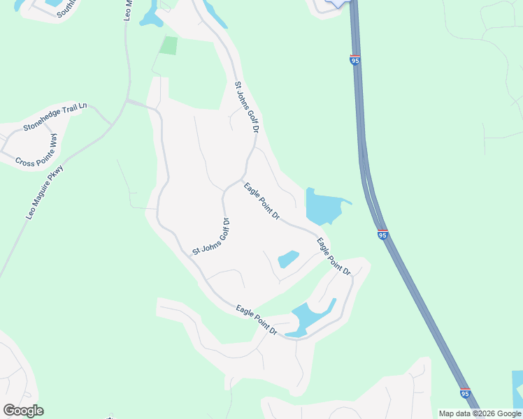 map of restaurants, bars, coffee shops, grocery stores, and more near 1180 Eagle Point Drive in Saint Augustine