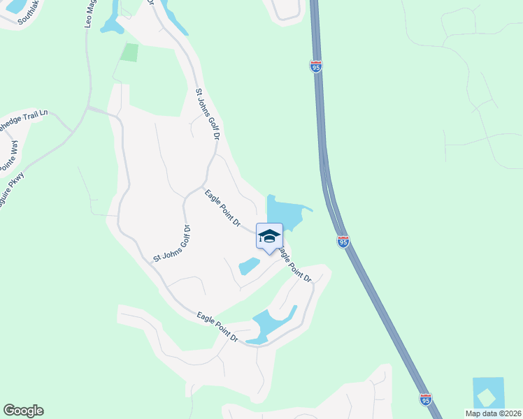 map of restaurants, bars, coffee shops, grocery stores, and more near 1582 Drury Court in St. Augustine