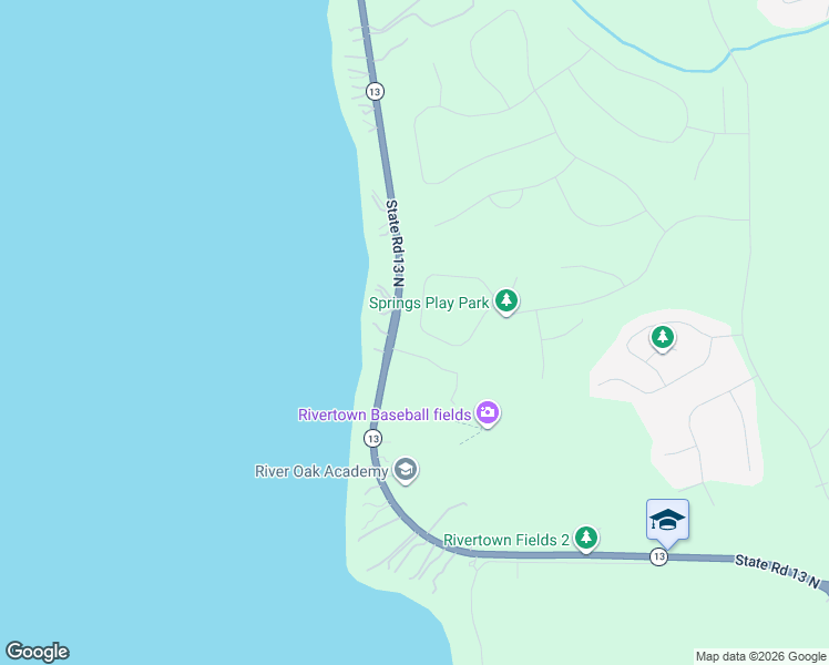 map of restaurants, bars, coffee shops, grocery stores, and more near 3200 Florida 13 in Jacksonville