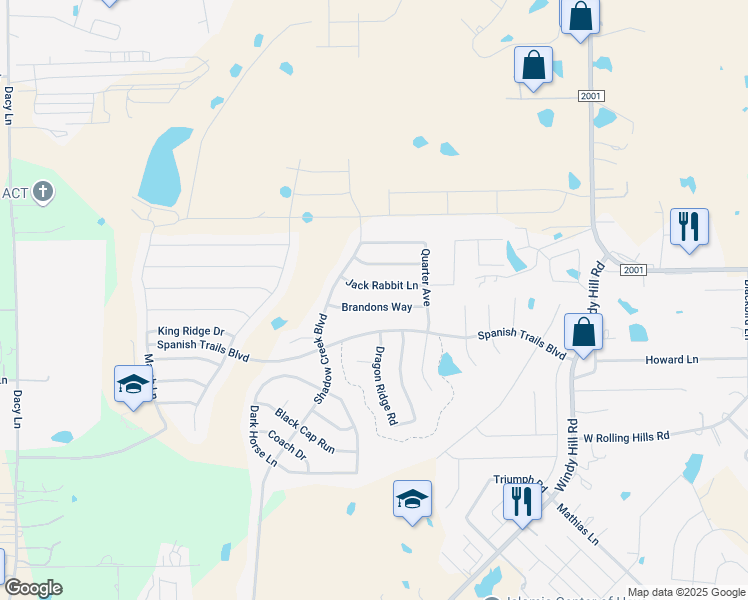 map of restaurants, bars, coffee shops, grocery stores, and more near 195 Brandons Way in Buda