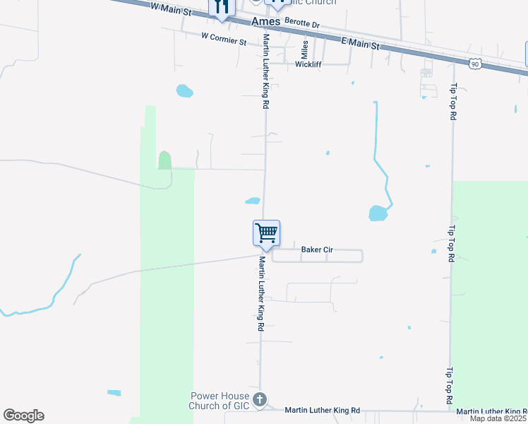 map of restaurants, bars, coffee shops, grocery stores, and more near 650 Farm to Market 160 in Liberty