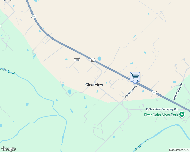 map of restaurants, bars, coffee shops, grocery stores, and more near 168 West Clearview Cemetery Road in Bastrop