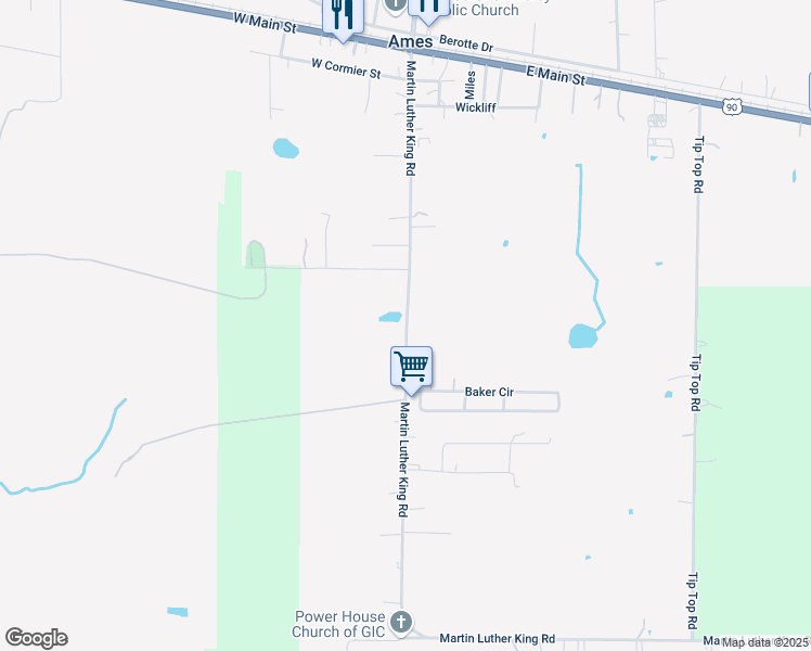 map of restaurants, bars, coffee shops, grocery stores, and more near 650 Farm to Market 160 in Liberty