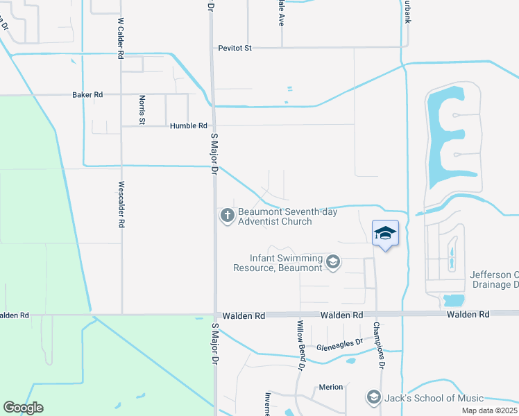map of restaurants, bars, coffee shops, grocery stores, and more near 8160 Willow Bend Drive in Beaumont