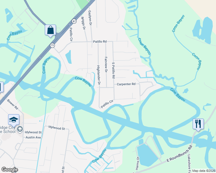 map of restaurants, bars, coffee shops, grocery stores, and more near 3028 West Veazy Street in Orange