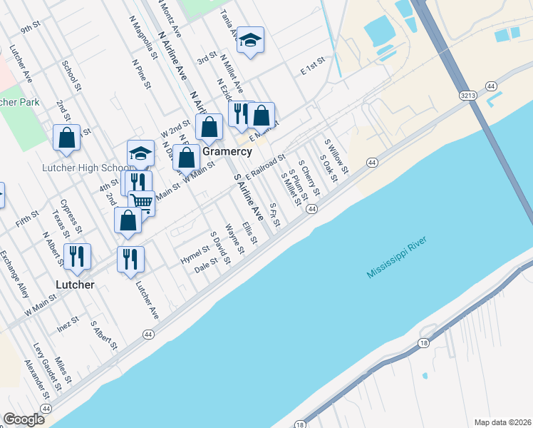 map of restaurants, bars, coffee shops, grocery stores, and more near 292 South Mulberry Street in Gramercy