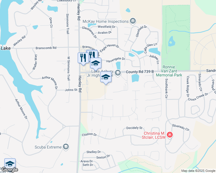 map of restaurants, bars, coffee shops, grocery stores, and more near 2901 Sandridge Road in Green Cove Springs