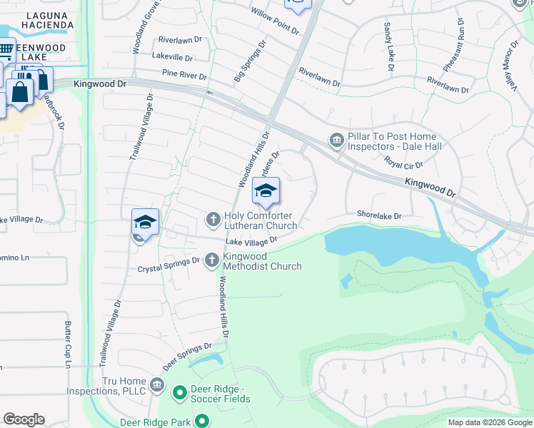 map of restaurants, bars, coffee shops, grocery stores, and more near in Houston