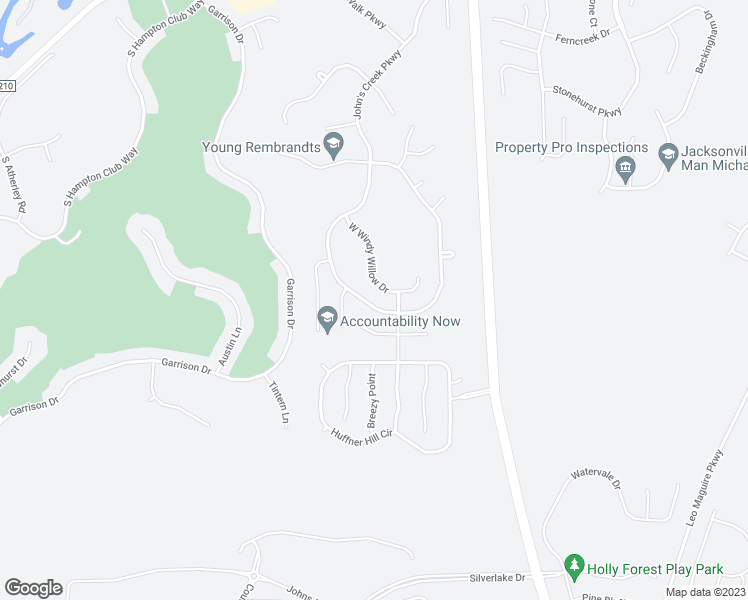 map of restaurants, bars, coffee shops, grocery stores, and more near 406 John's Creek Parkway in St. Augustine