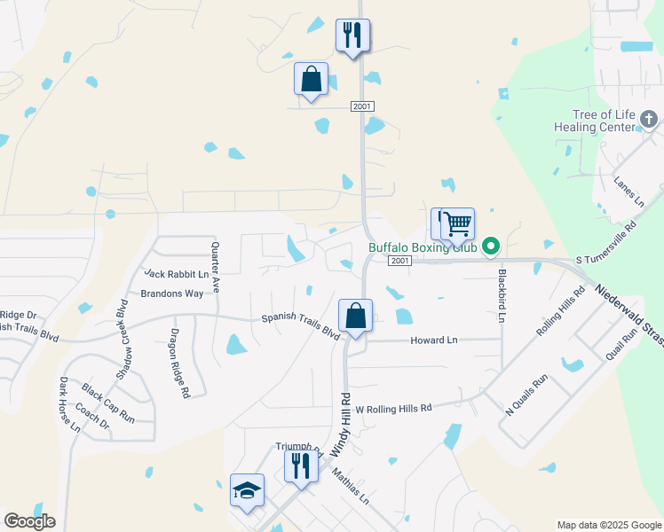 map of restaurants, bars, coffee shops, grocery stores, and more near 391 Joanne Loop in Buda