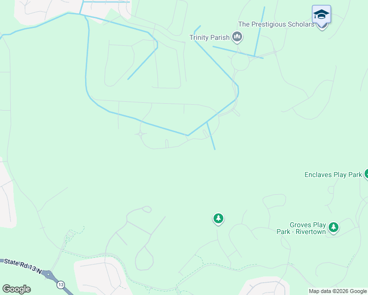 map of restaurants, bars, coffee shops, grocery stores, and more near Unnamed Road in Saint Johns