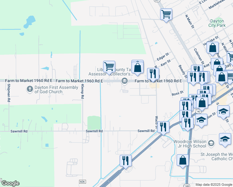 map of restaurants, bars, coffee shops, grocery stores, and more near 1451 West Clayton Street in Dayton