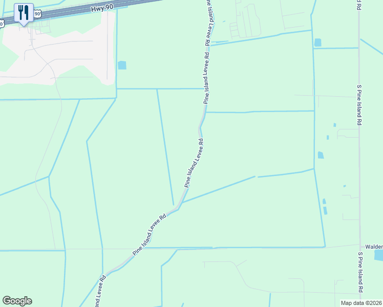 map of restaurants, bars, coffee shops, grocery stores, and more near Pine Island Levee Road in Beaumont