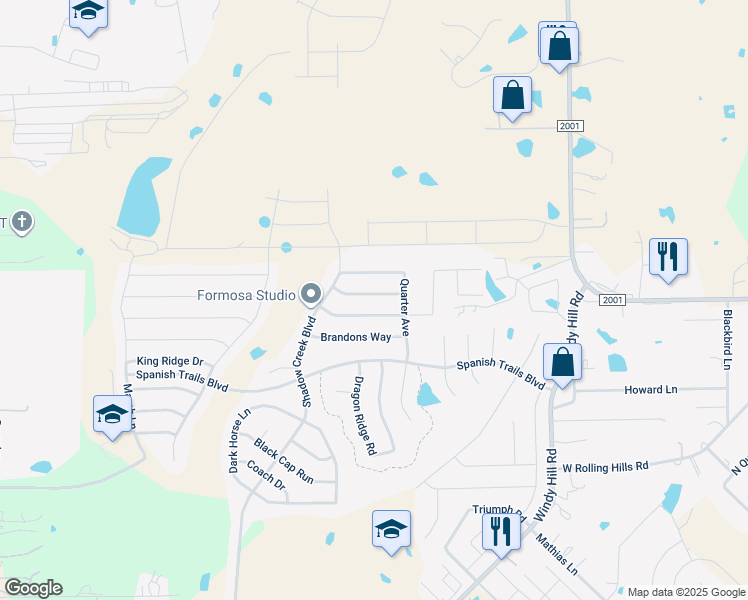 map of restaurants, bars, coffee shops, grocery stores, and more near 212 Black Forest Road in Buda