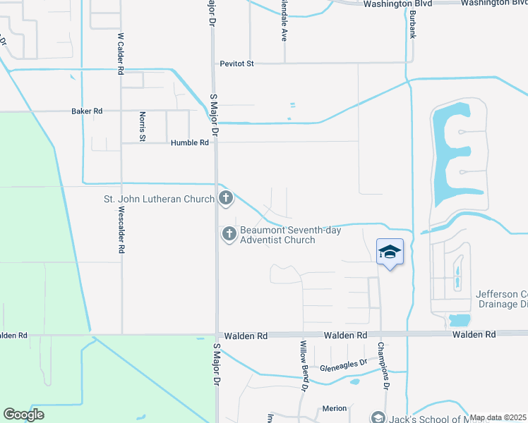 map of restaurants, bars, coffee shops, grocery stores, and more near 8225 Willow Way in Beaumont