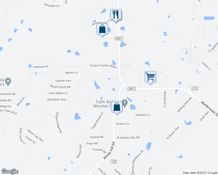 map of restaurants, bars, coffee shops, grocery stores, and more near 391 Joanne Loop in Buda