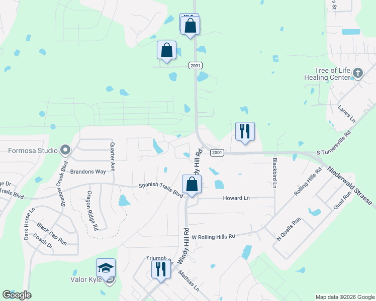 map of restaurants, bars, coffee shops, grocery stores, and more near 391 Joanne Loop in Buda