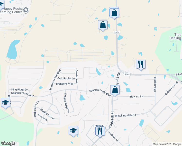 map of restaurants, bars, coffee shops, grocery stores, and more near 211 Samuel Drive in Buda