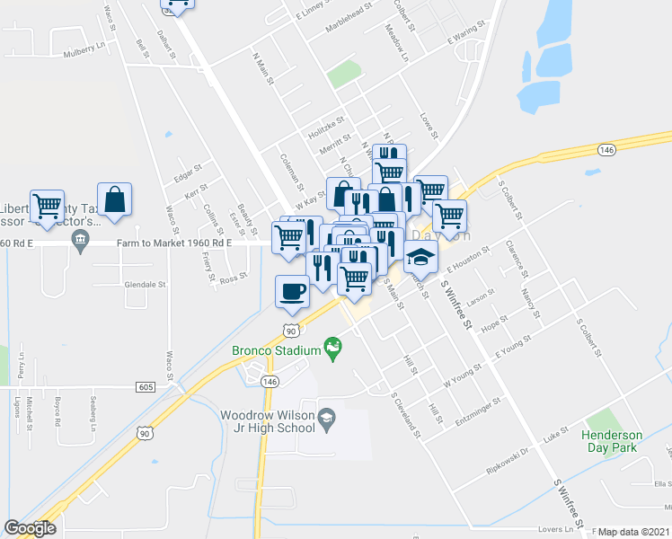 map of restaurants, bars, coffee shops, grocery stores, and more near 100 Bryan Street in Dayton