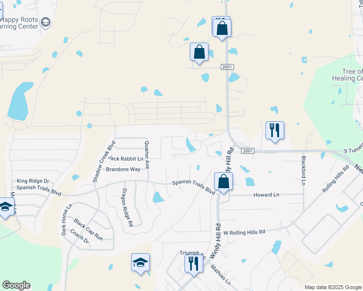 map of restaurants, bars, coffee shops, grocery stores, and more near 211 Samuel Drive in Buda