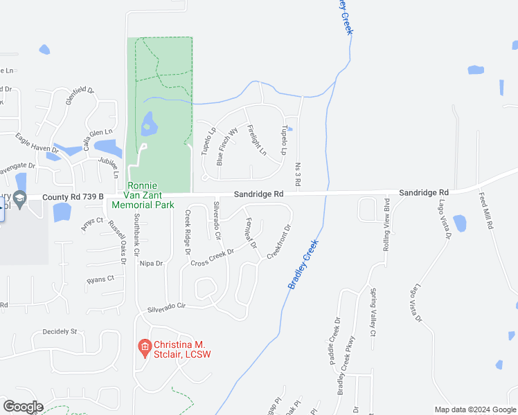 map of restaurants, bars, coffee shops, grocery stores, and more near 2368 Creekfront Drive in Green Cove Springs