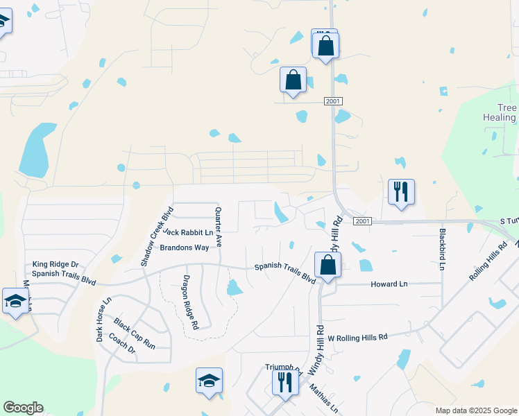 map of restaurants, bars, coffee shops, grocery stores, and more near 211 Samuel Drive in Buda