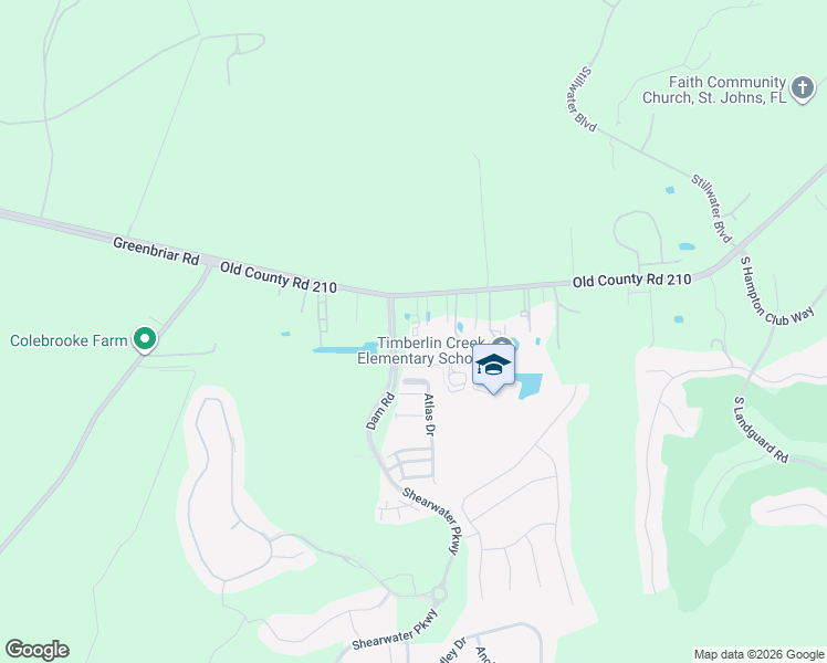map of restaurants, bars, coffee shops, grocery stores, and more near 4041 County Road 210 in Jacksonville