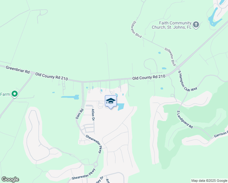 map of restaurants, bars, coffee shops, grocery stores, and more near 3915 County Road 210 in Jacksonville