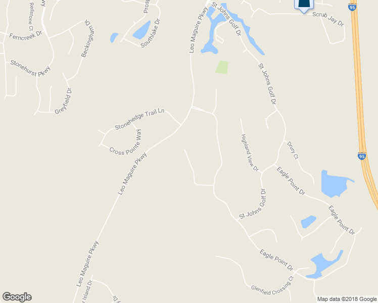 map of restaurants, bars, coffee shops, grocery stores, and more near 1072 Meadow View Lane in Saint Augustine