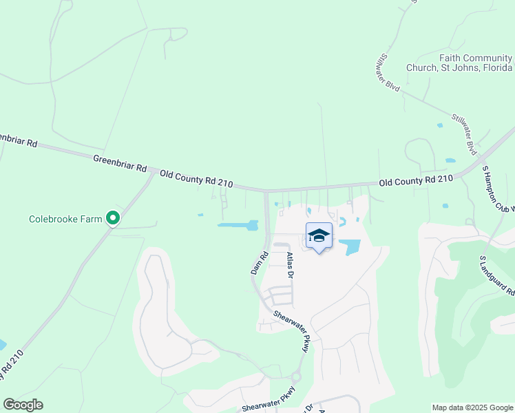 map of restaurants, bars, coffee shops, grocery stores, and more near 4041 County Road 210 in Jacksonville