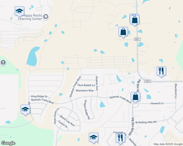 map of restaurants, bars, coffee shops, grocery stores, and more near 183 Quarter Avenue in Buda