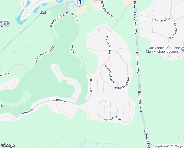 map of restaurants, bars, coffee shops, grocery stores, and more near 970 Garrison Drive in Saint Augustine